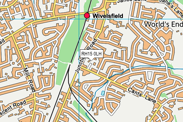 RH15 0LH map - OS VectorMap District (Ordnance Survey)