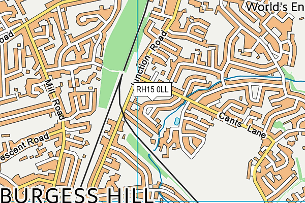 RH15 0LL map - OS VectorMap District (Ordnance Survey)