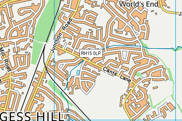 RH15 0LP map - OS VectorMap District (Ordnance Survey)