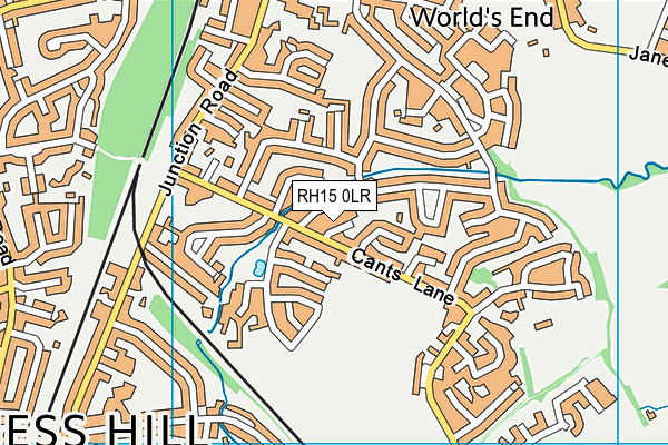 RH15 0LR map - OS VectorMap District (Ordnance Survey)