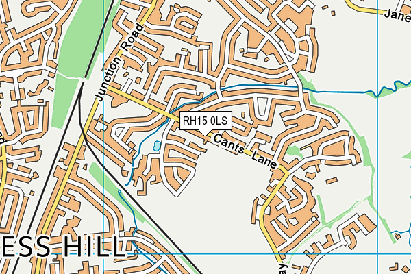 RH15 0LS map - OS VectorMap District (Ordnance Survey)