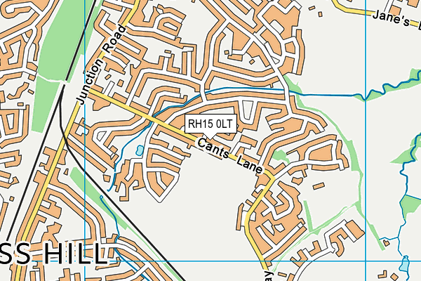 RH15 0LT map - OS VectorMap District (Ordnance Survey)
