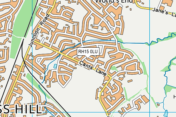 RH15 0LU map - OS VectorMap District (Ordnance Survey)