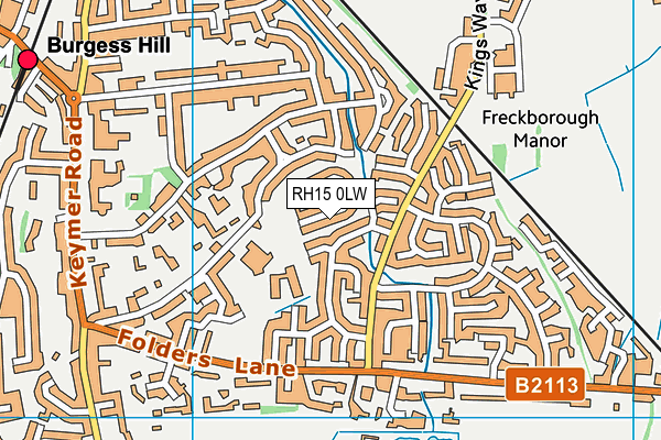 RH15 0LW map - OS VectorMap District (Ordnance Survey)