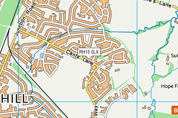 RH15 0LX map - OS VectorMap District (Ordnance Survey)