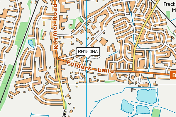 RH15 0NA map - OS VectorMap District (Ordnance Survey)