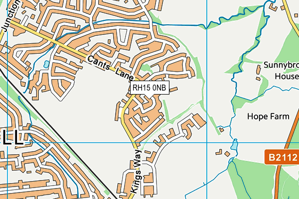 RH15 0NB map - OS VectorMap District (Ordnance Survey)