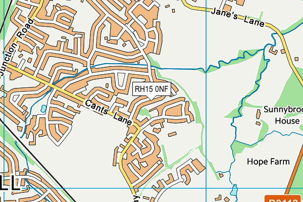 RH15 0NF map - OS VectorMap District (Ordnance Survey)