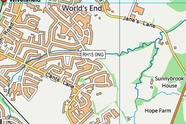 RH15 0NG map - OS VectorMap District (Ordnance Survey)