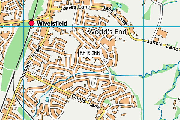 RH15 0NN map - OS VectorMap District (Ordnance Survey)