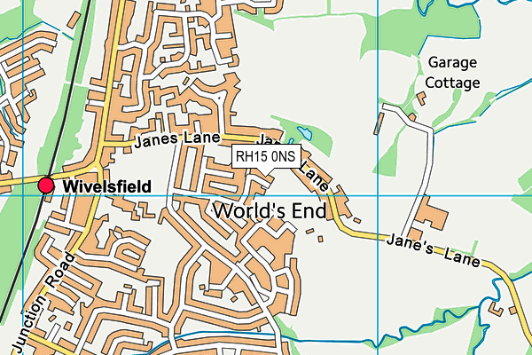 RH15 0NS map - OS VectorMap District (Ordnance Survey)