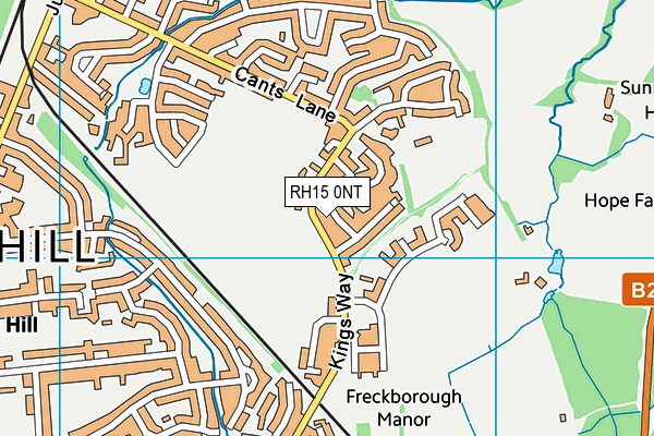 RH15 0NT map - OS VectorMap District (Ordnance Survey)