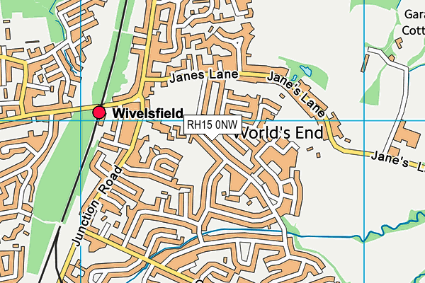 RH15 0NW map - OS VectorMap District (Ordnance Survey)