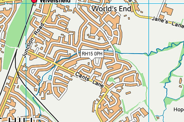 RH15 0PH map - OS VectorMap District (Ordnance Survey)