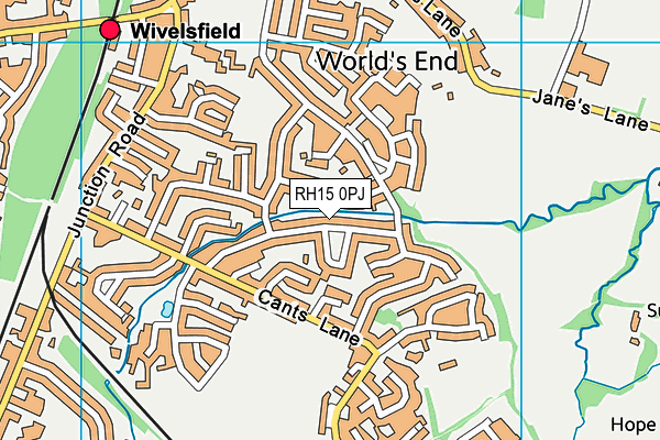 RH15 0PJ map - OS VectorMap District (Ordnance Survey)