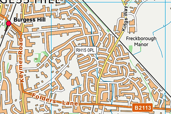 RH15 0PL map - OS VectorMap District (Ordnance Survey)