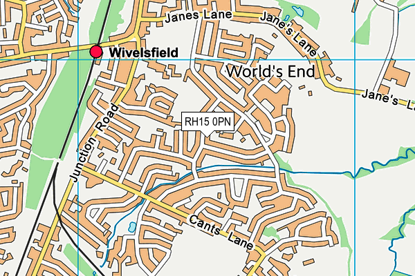 RH15 0PN map - OS VectorMap District (Ordnance Survey)