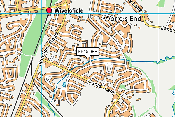 RH15 0PP map - OS VectorMap District (Ordnance Survey)