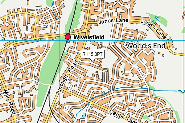 RH15 0PT map - OS VectorMap District (Ordnance Survey)