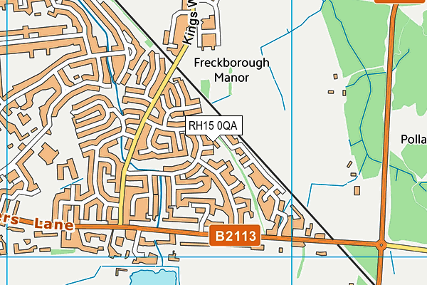 RH15 0QA map - OS VectorMap District (Ordnance Survey)