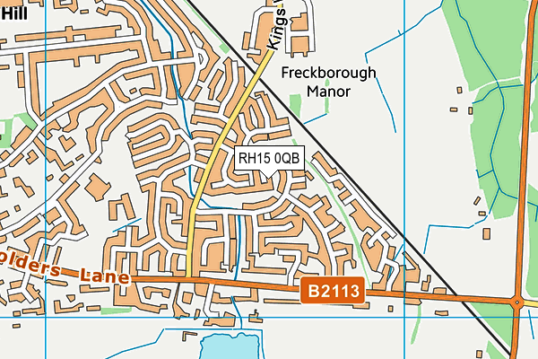 RH15 0QB map - OS VectorMap District (Ordnance Survey)