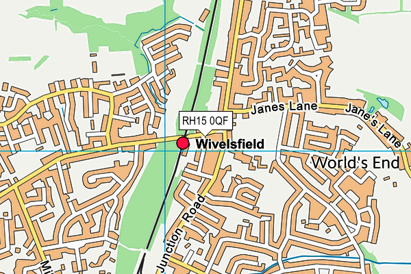 RH15 0QF map - OS VectorMap District (Ordnance Survey)