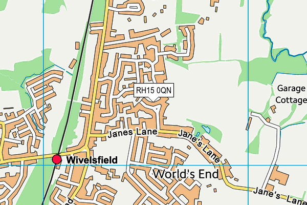 RH15 0QN map - OS VectorMap District (Ordnance Survey)