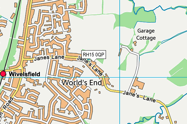 RH15 0QP map - OS VectorMap District (Ordnance Survey)