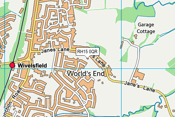 RH15 0QR map - OS VectorMap District (Ordnance Survey)