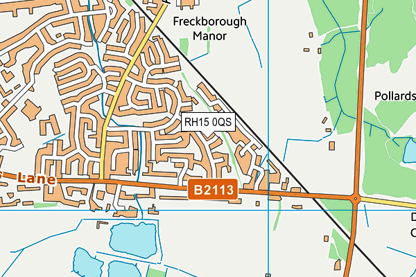 RH15 0QS map - OS VectorMap District (Ordnance Survey)