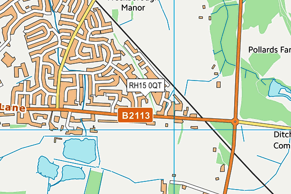 RH15 0QT map - OS VectorMap District (Ordnance Survey)