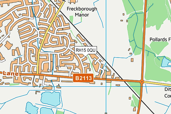 RH15 0QU map - OS VectorMap District (Ordnance Survey)