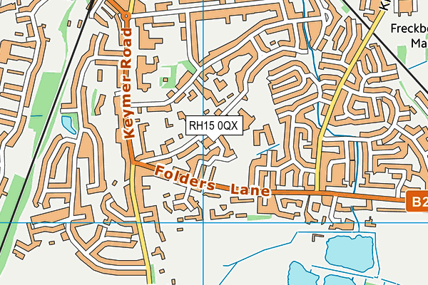 RH15 0QX map - OS VectorMap District (Ordnance Survey)