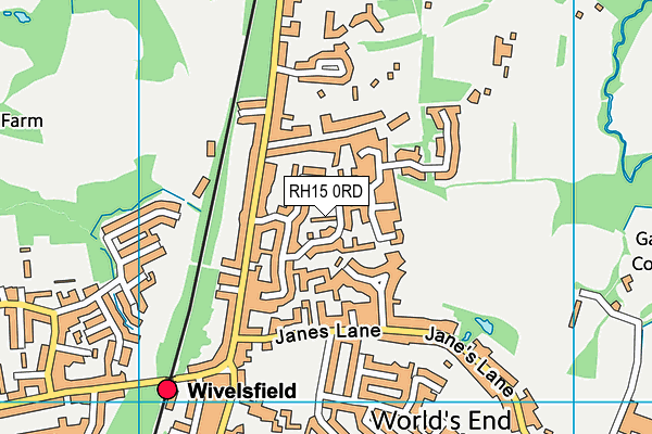 RH15 0RD map - OS VectorMap District (Ordnance Survey)