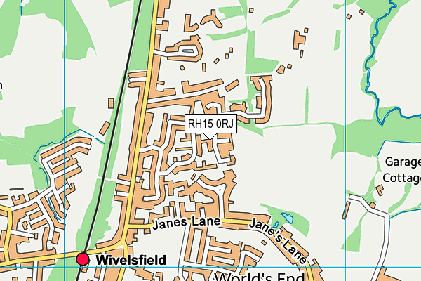 RH15 0RJ map - OS VectorMap District (Ordnance Survey)