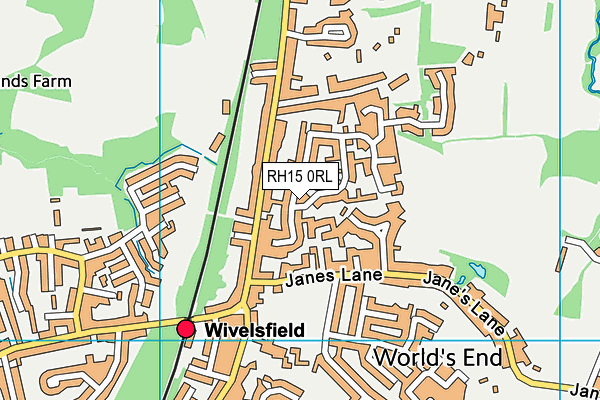 RH15 0RL map - OS VectorMap District (Ordnance Survey)