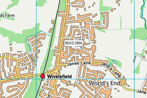 RH15 0RN map - OS VectorMap District (Ordnance Survey)