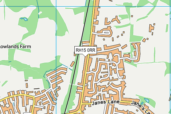 RH15 0RR map - OS VectorMap District (Ordnance Survey)