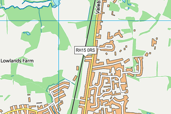 RH15 0RS map - OS VectorMap District (Ordnance Survey)