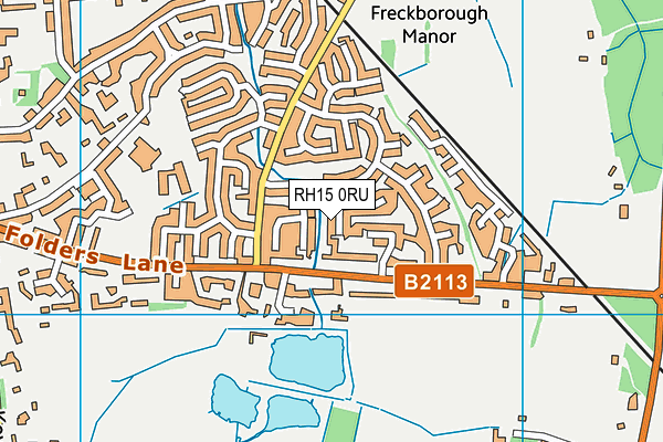 RH15 0RU map - OS VectorMap District (Ordnance Survey)