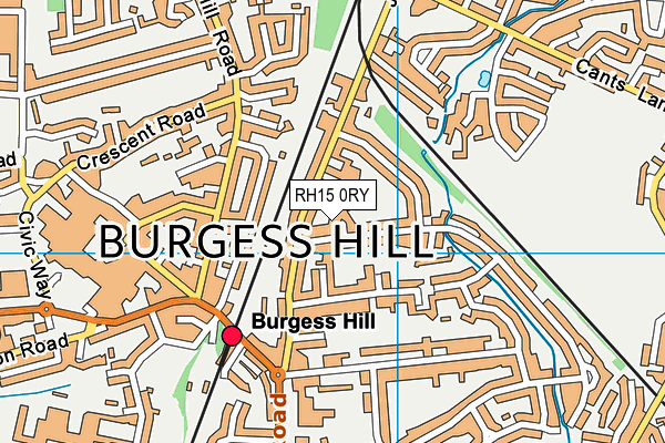 RH15 0RY map - OS VectorMap District (Ordnance Survey)