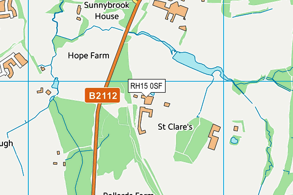 St Georges Retreat map (RH15 0SF) - OS VectorMap District (Ordnance Survey)