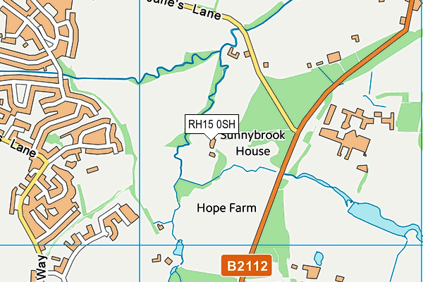 RH15 0SH map - OS VectorMap District (Ordnance Survey)