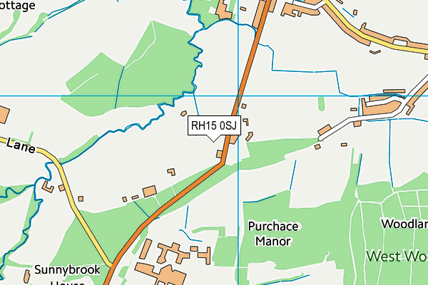 RH15 0SJ map - OS VectorMap District (Ordnance Survey)