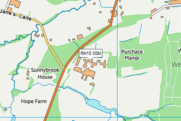RH15 0SN map - OS VectorMap District (Ordnance Survey)