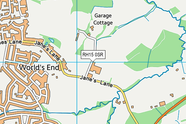 RH15 0SR map - OS VectorMap District (Ordnance Survey)