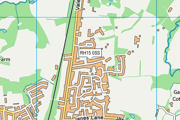 RH15 0SS map - OS VectorMap District (Ordnance Survey)