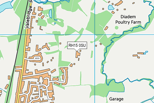 RH15 0SU map - OS VectorMap District (Ordnance Survey)