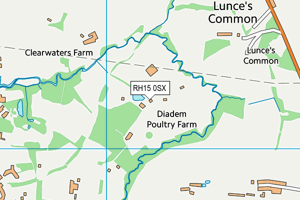 RH15 0SX map - OS VectorMap District (Ordnance Survey)