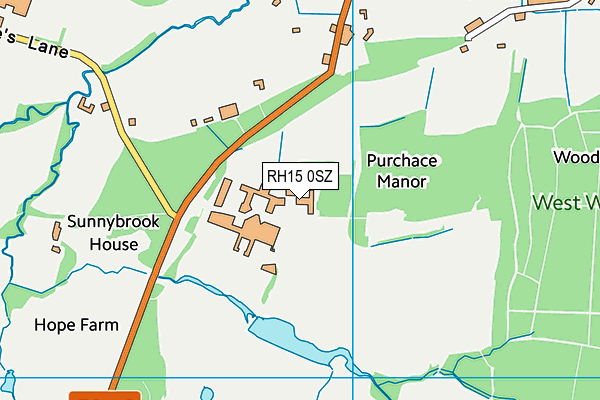 RH15 0SZ map - OS VectorMap District (Ordnance Survey)